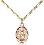 St. Thomas A Becket Medal<br/>9344 Oval, Gold Filled