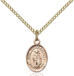 St. Thomas A Becket Medal<br/>9344 Oval, Gold Filled