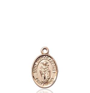 St. Thomas A Becket Medal<br/>9344 Oval, 14kt Gold