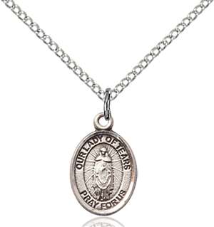 Our Lady Of Tears Medal<br/>9346 Oval, Sterling Silver