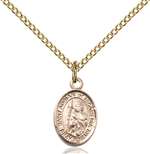 St. Adrian Of Nicomedia Medal<br/>9353 Oval, Gold Filled
