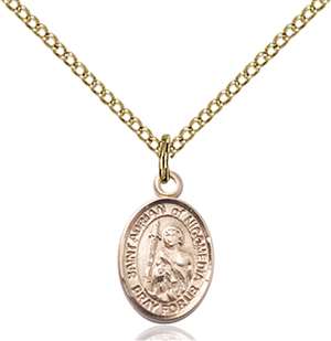 St. Adrian Of Nicomedia Medal<br/>9353 Oval, Gold Filled