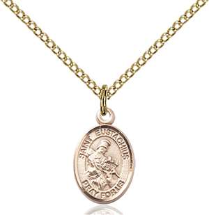 St. Eustachius Medal<br/>9356 Oval, Gold Filled