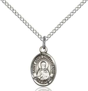 St. John Chrysostom Medal<br/>9357 Oval, Sterling Silver