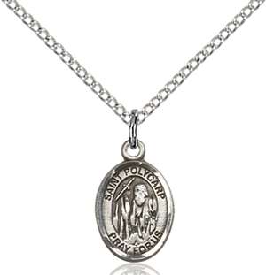 St. Polycarp Of Smyrna Medal<br/>9363 Oval, Sterling Silver