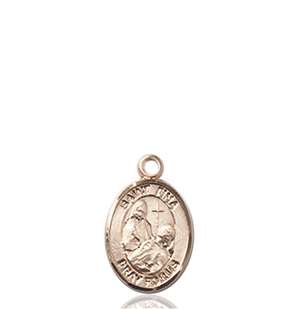 St. Fina Medal<br/>9364 Oval, 14kt Gold