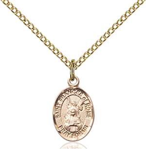 St. Frances Of Rome Medal<br/>9365 Oval, Gold Filled