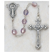 06 JUNE ROSARY 6MM AURORA BORLEALIS AMETHYST