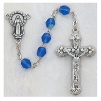 09 SEPTEMBER ROSARY 6MM AURORA BOREALIS SAPPHIRE