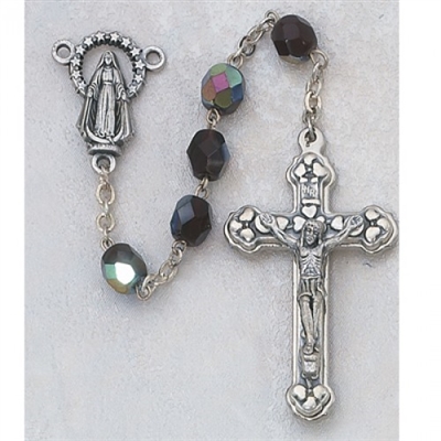 01 JANUARY ROSARY 6MM AURORA BOREALIS GARNET