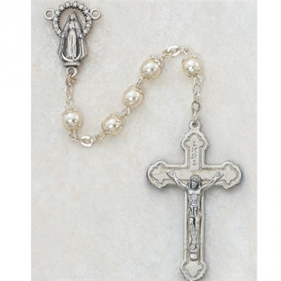 7MM PEARL CAPPED ROSARY