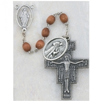 7 DECADE FRANCISCAN WOOD ROSARY