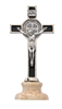 4" BLACK STANDING ST. BENEDICT CRUCIFIX