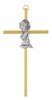 6" BRASS GIRL CROSS