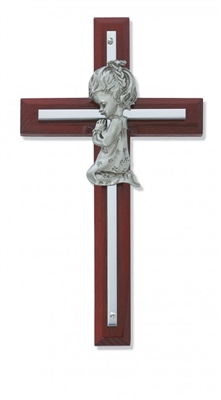 6" CHERRY GIRL CROSS SILVER