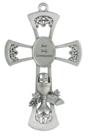 6" PEWTER COMMUNION CROSS