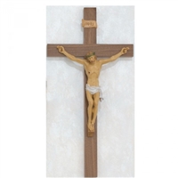 24" WALNUT-ITALIAN CORPUS CRUCIFIX