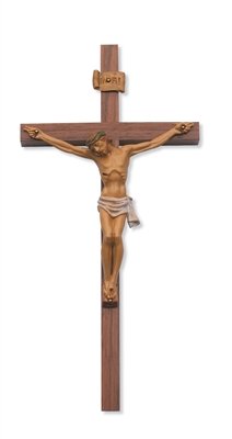 24" WALNUT-ITALIAN CORPUS CRUCIFIX