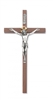 10" WALNUT CRUCIFIX W/GOLD HALO