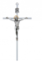 8" ALL SILVER CRUCIFIX