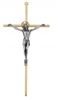 8" TUTONE BRASS CRUCIFIX