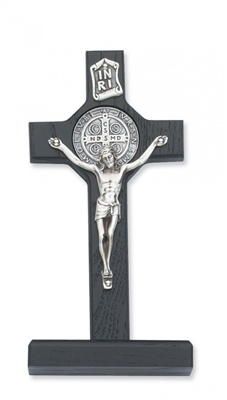 6" BLACK STNG ST BENEDICT CRUCIFIX