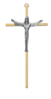 7" RISEN BRASS CRUCIFIX