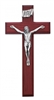 8" BEVELED CHERRY CRUCIFIX