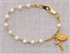 5 1/2" GOLD PEARL BRACELET