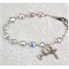 6 1/2" CRYSTAL HEART BRACELET