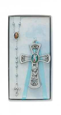 PEWT BOY CROSS W/G.A. ROSARY SET