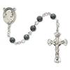 STERLING SILVER 6MM HEMATITE ROSARY