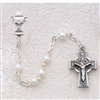 5MM WHITE CELTIC COMMUNION ROSARY