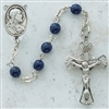 5MM BLUE GLASS ROSARY