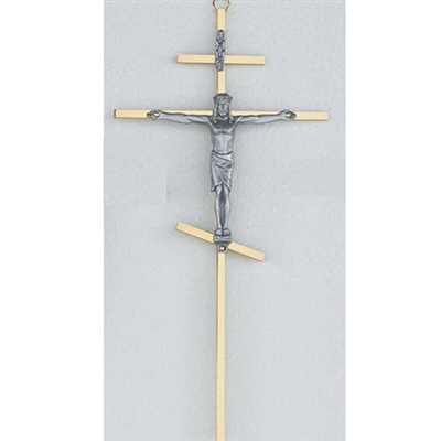 10" BRASS GREEK CRUCIFIX