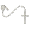 5MM ROUND WHITE PEARL ROSARY