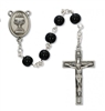 6MM BLACK GLASS COMMUNION ROSARY