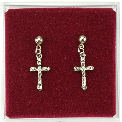 RF CRUCIFIX EARRINGS P BOX