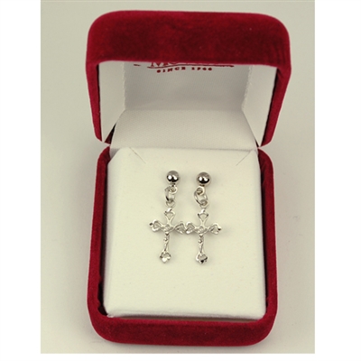 RF CRUCIFIX EARRINGS T BOX