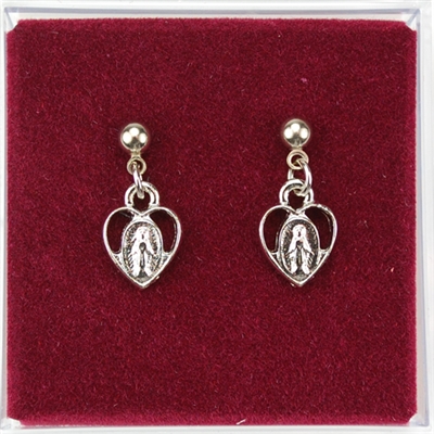 RF MIRACULOUS HEART EARRINGS