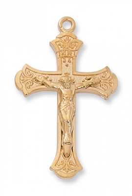 G/SS CRUCIFIX 18" CHAIN & BOX