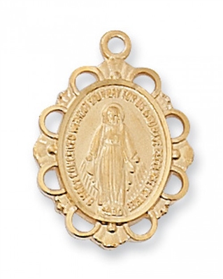 G/SS MIRACUL MEDAL 18" CHAIN & BOX