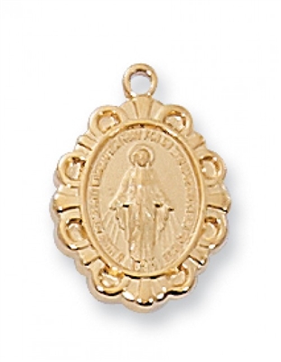 GOLD OVER STERLING SILVER MIRACULOUS MEDAL