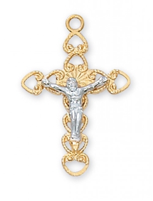 G/SS CRUCIFIX 18" CHAIN & BOX