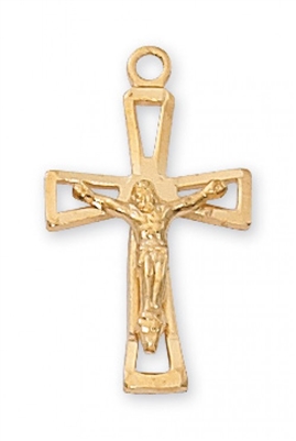 G/SS CRUCIFIX 18" CHAIN & BOX
