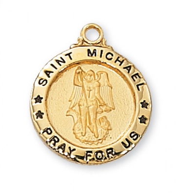 G/SS ST. MICHAEL 18" CHAIN & BOX