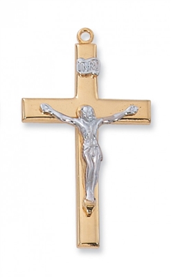 G/SS CRUCIFIX 24" CHAIN & BOX