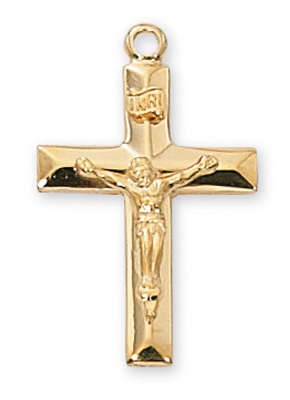 G/SS CRUCIFIX 18" CHAIN & BOX