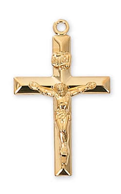 G/SS CRUCIFIX 24" CHAIN & BOX