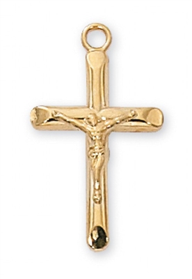 G/SS CRUCIFIX 18" CHAIN & BOX
